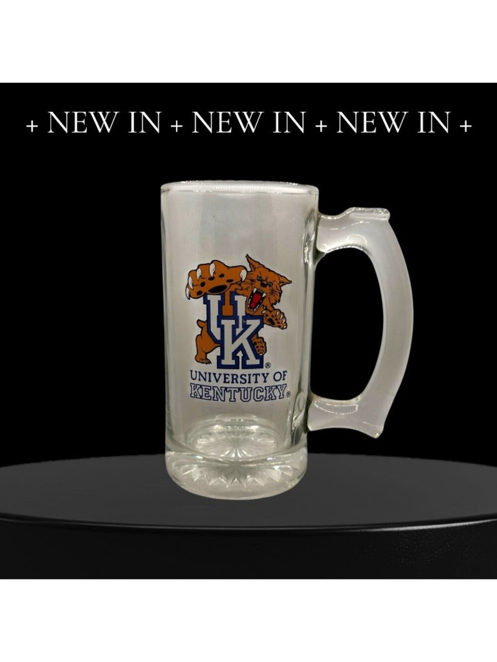 University Of Kentucky Wildcats Glass Beer Mug 16 oz Embossed Official Logo